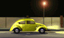 VW bug driving